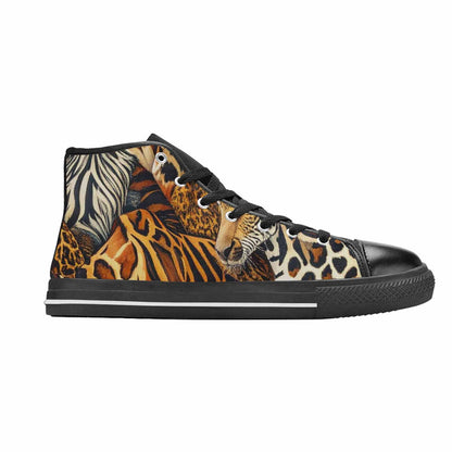 MEN'S Animal Print High Top Canvas Cottagecore Custom Sneakers