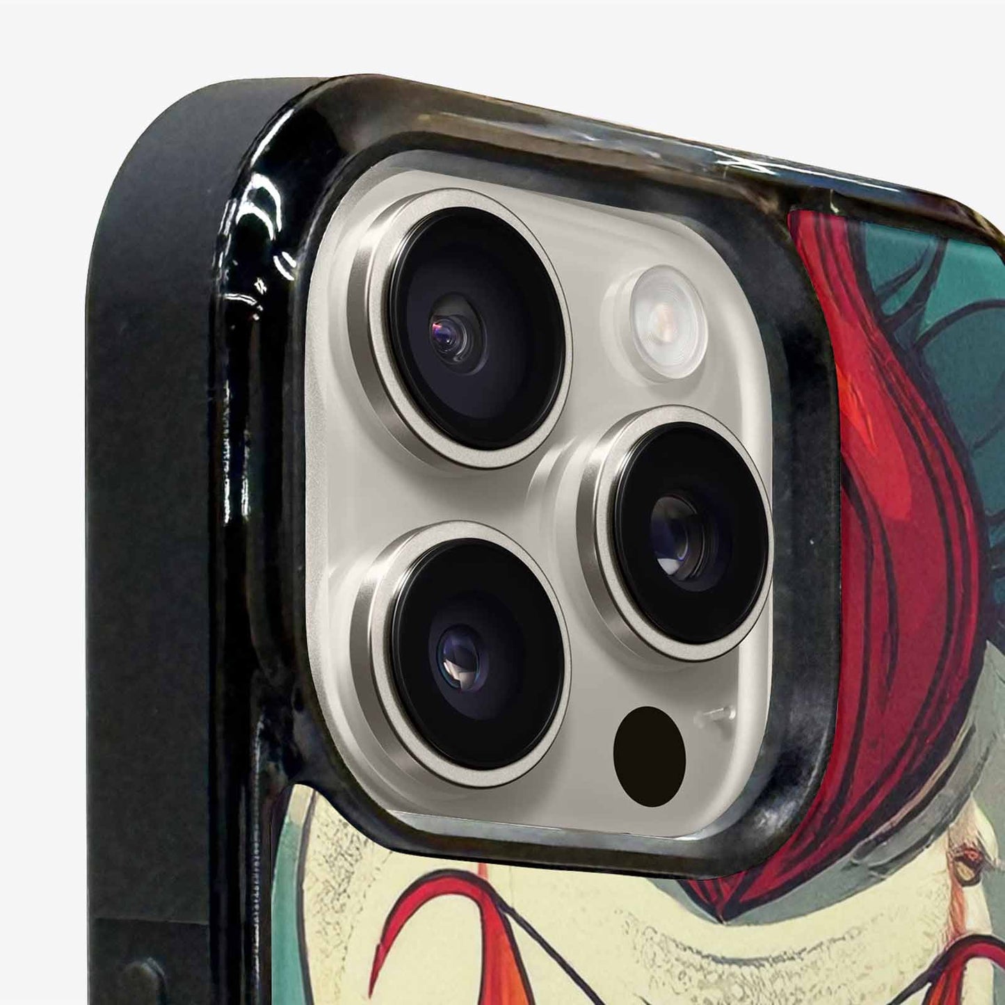 iPhone 16 Pro Max Case — Evil Circus Heads Faces Overlapping Patterns, Personalized Phone Case