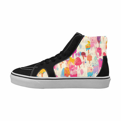 MEN'S Ice Cream Motif Ice High Top Canvas Vivid Sneakers