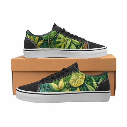 WOMEN'S Seven-Point Palmate Leaf Canvas Lace-Up Dark Academia Custom Shoes