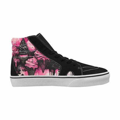 MEN'S Ice Cream Motif High Top Canvas Surreal Shoes
