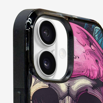 iPhone 16 Case — Mushroom Skull, Personalized Phone Case