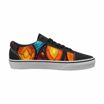WOMEN'S Fire Flame Canvas Lace-Up Dreamcore Custom Shoes