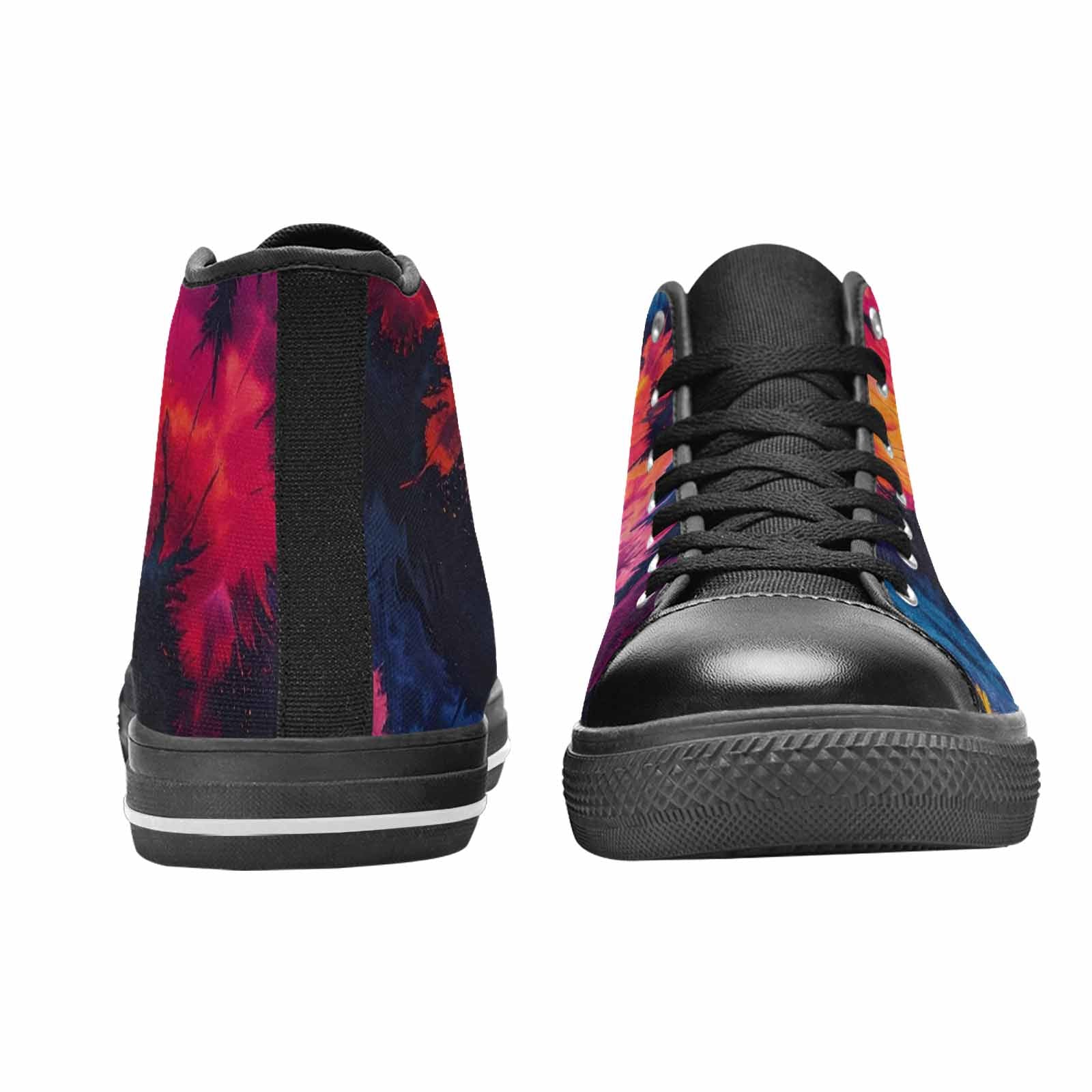WOMEN'S Tie Dye Dark High Top Canvas Dreamcore Custom Sneakers