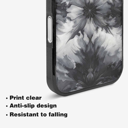 iPhone 16 Case — Tie Dye Black And Gray Blended, Customized Protective Case