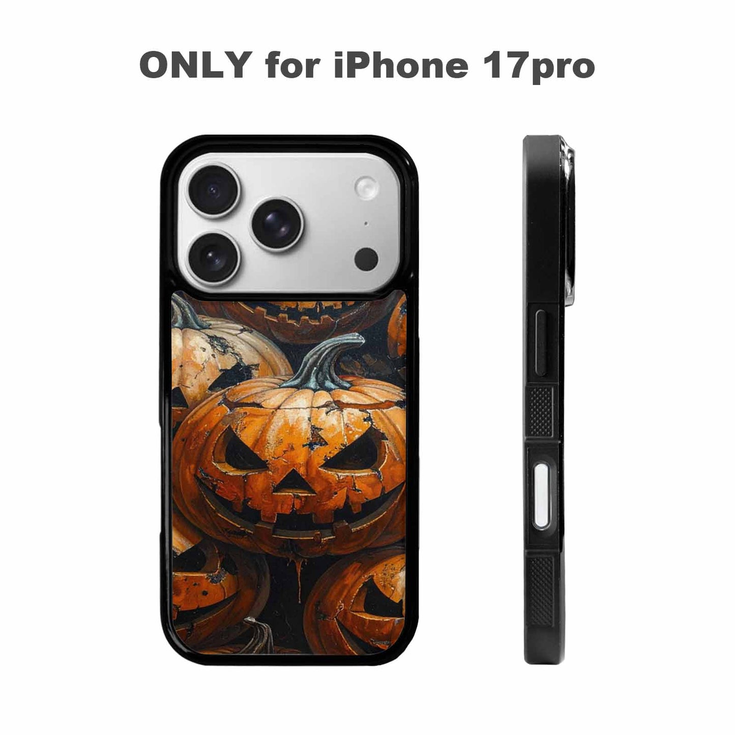 iPhone 17 Pro Case — Halloween Cracked Jackolantern, Unique Phone Case Design
