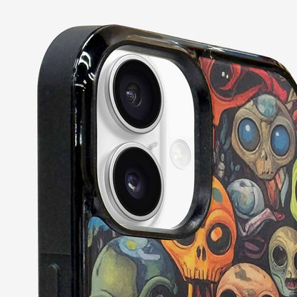 iPhone 16 Case — Aliens Camo Aliens Pattern Hundreds Of, Custom Made Phone Cover