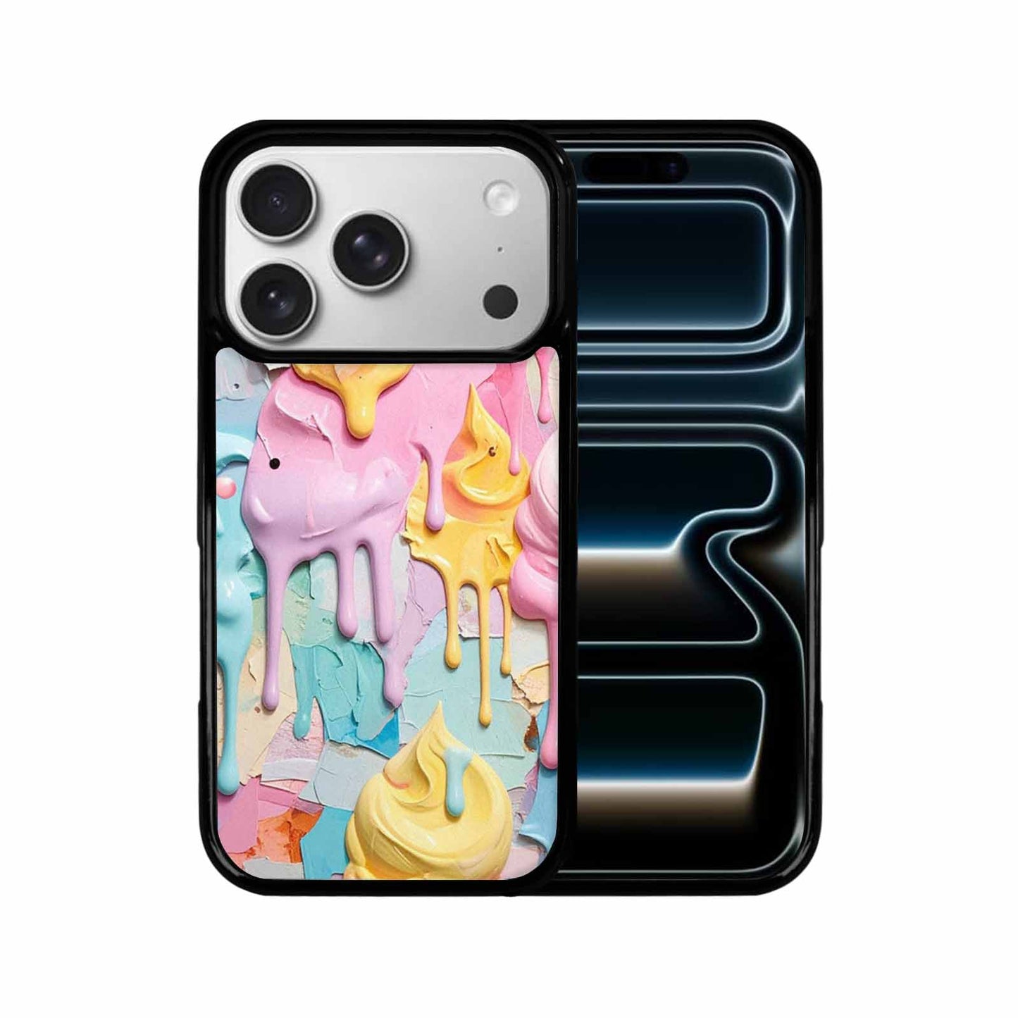 iPhone 17 Pro Case — Soft Serve Swirl Monster Characters Original, Custom Art Phone Cover