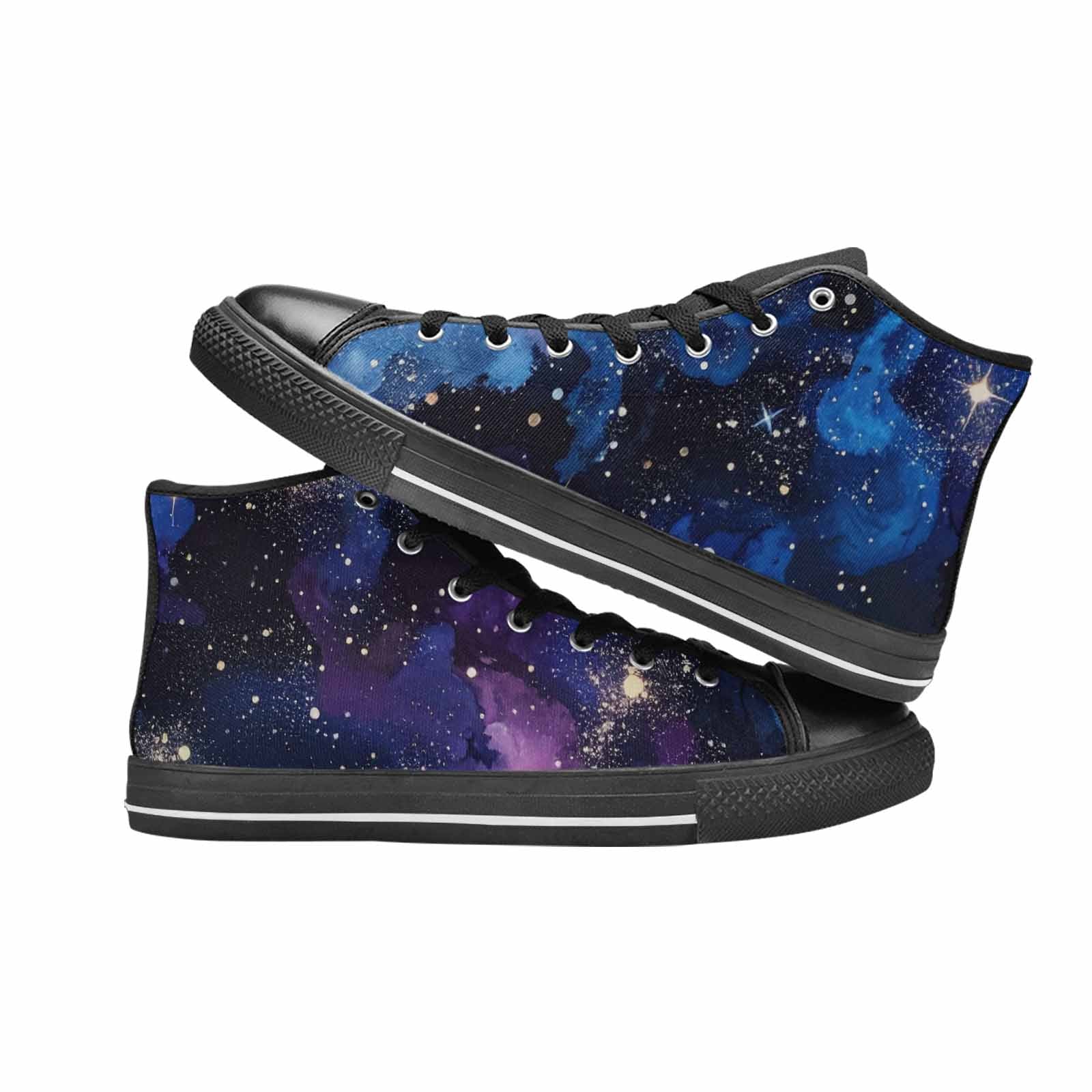 WOMEN'S Galaxy Art - High Top Canvas Dreamcore Custom Sneakers