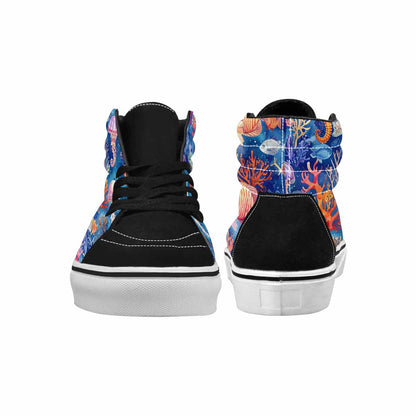 MEN'S Fish Scale Coral High Top Canvas Surreal Shoes