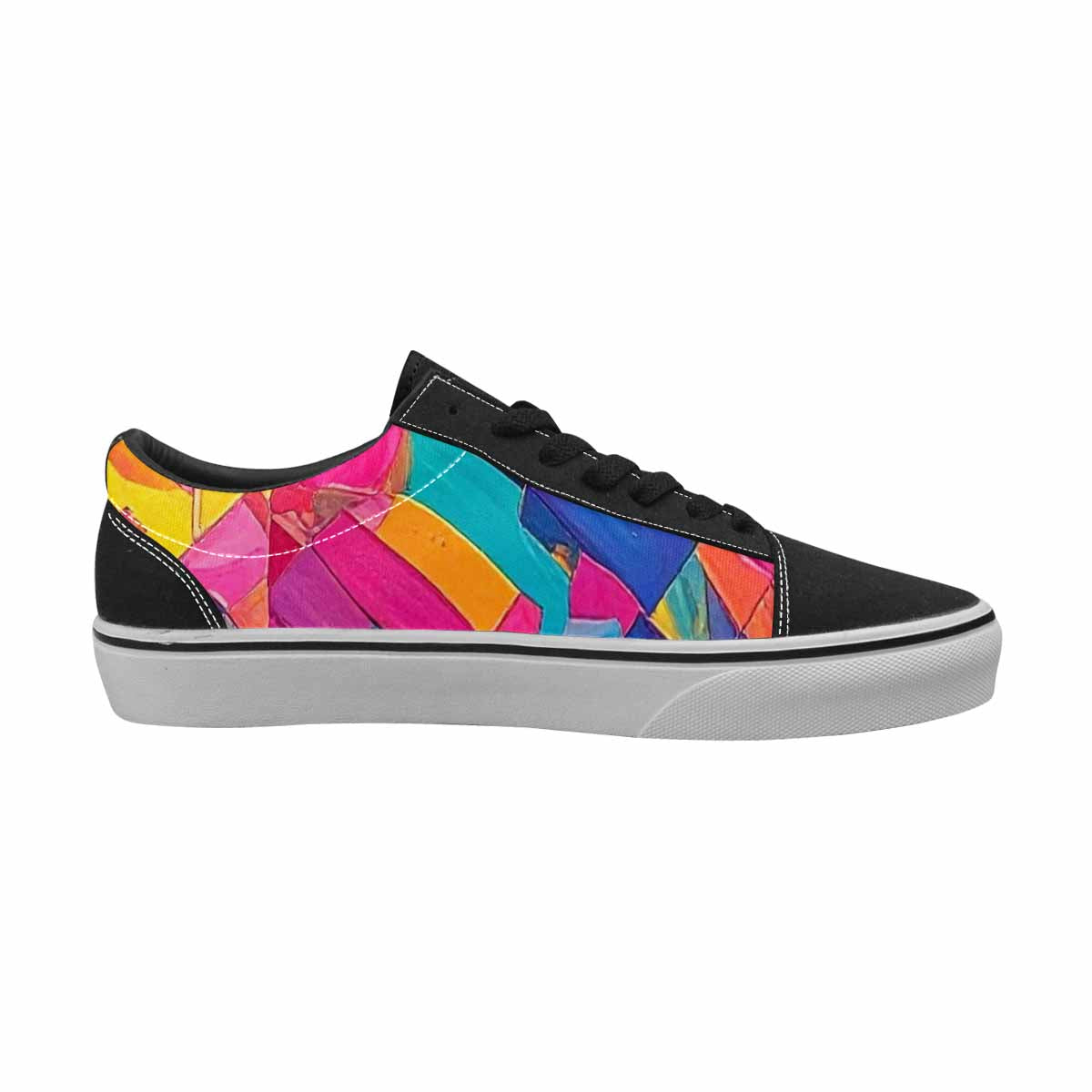 MEN'S Pansexual Flag Color Canvas Lace-Up Y2K Sneakers