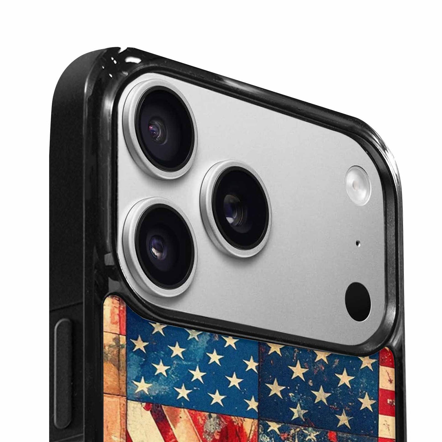 iPhone 17 Pro Max Case — Small American Flag Stars Galaxy Space, Custom Made Phone Cover