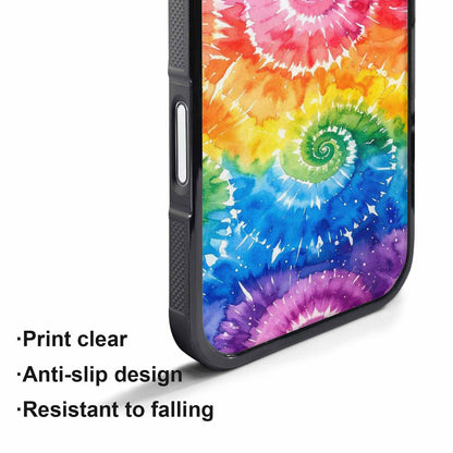 iPhone 17 Pro Max Case — Tie Dye Spiral Rainbow Tie Dye, Customized Protective Case