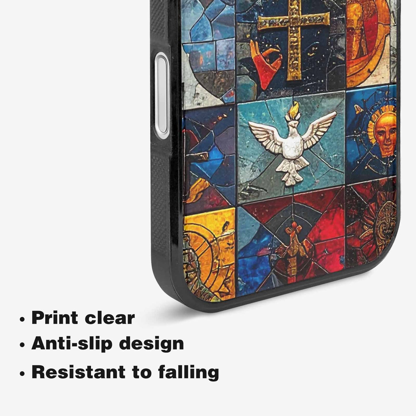 iPhone 16 Case — Jesus Face Small Cross And Faith, Personalized Phone Case