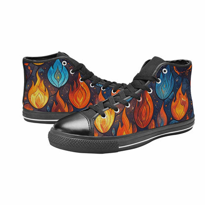 MEN'S Fire Flame High Top Canvas Dreamcore Shoes