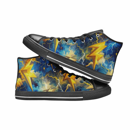 WOMEN'S Lightning Bolt High Top Canvas Cottagecore Shoes