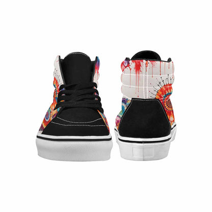 MEN'S Tie High Top Canvas Kaleidoscope Sneakers