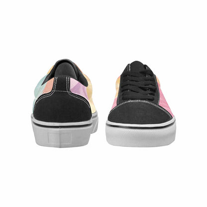 MEN'S Zebra Pastel Rainbow Canvas Lace-Up Grunge Shoes