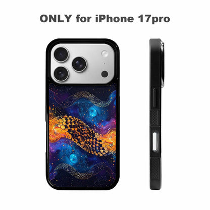 iPhone 17 Pro Case — Galaxy Snake Print Galaxy Space, Custom Phone Case