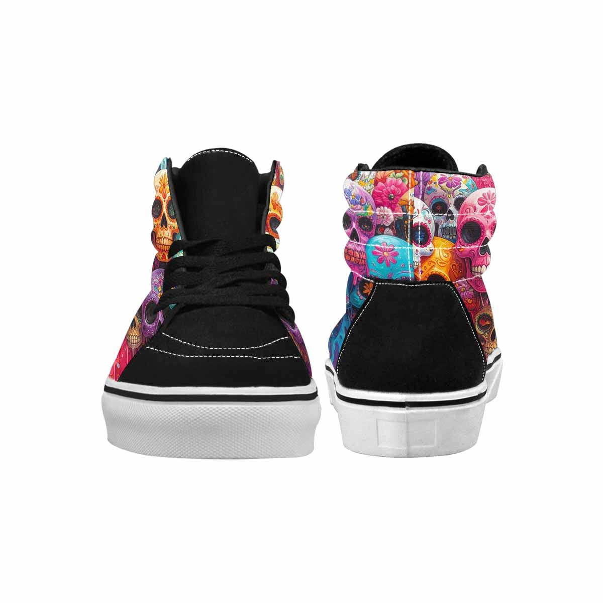 MEN'S Sugar Skulls Melting Sugar High Top Canvas Cottagecore Sneakers