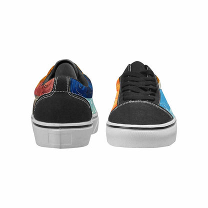 WOMEN'S Van Gogh-Style Swirl Canvas Lace-Up Cottagecore Shoes
