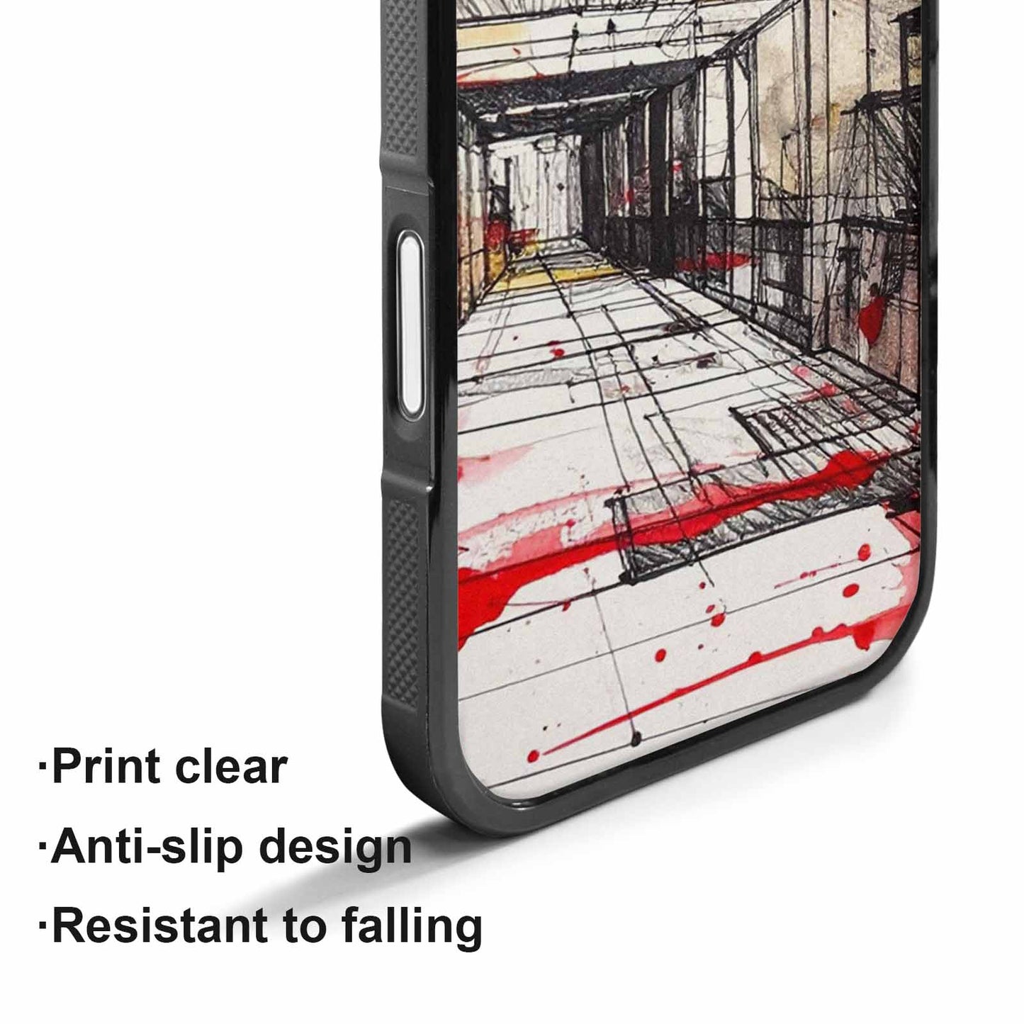 iPhone 17 Case — Black &amp; Red Ink Galaxy Space, Custom Phone Case
