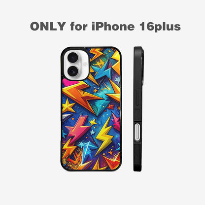 iPhone 16 Plus Case — Lightning Bolt Storm Pattern Hundreds Of, Custom Designed Case Cover