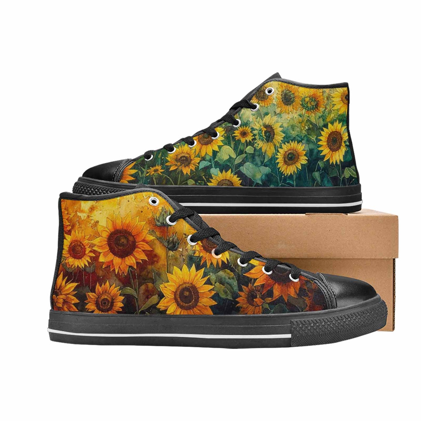 MEN'S Blend Melt Them High Top Canvas Vibrant Chaos Custom Sneakers