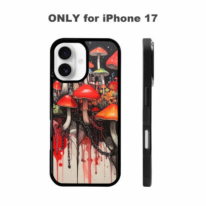 iPhone 17 Case — Black &amp; Red Ink Original Art, Customized Protective Case