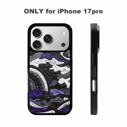 iPhone 17 Pro Case — Vivid Camo Asexual Pride Camo, Custom Designed Case Cover