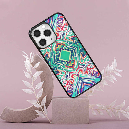 iPhone 15 Pro Max Case — Holographic Tribal Blaze, Custom Print Case Cover