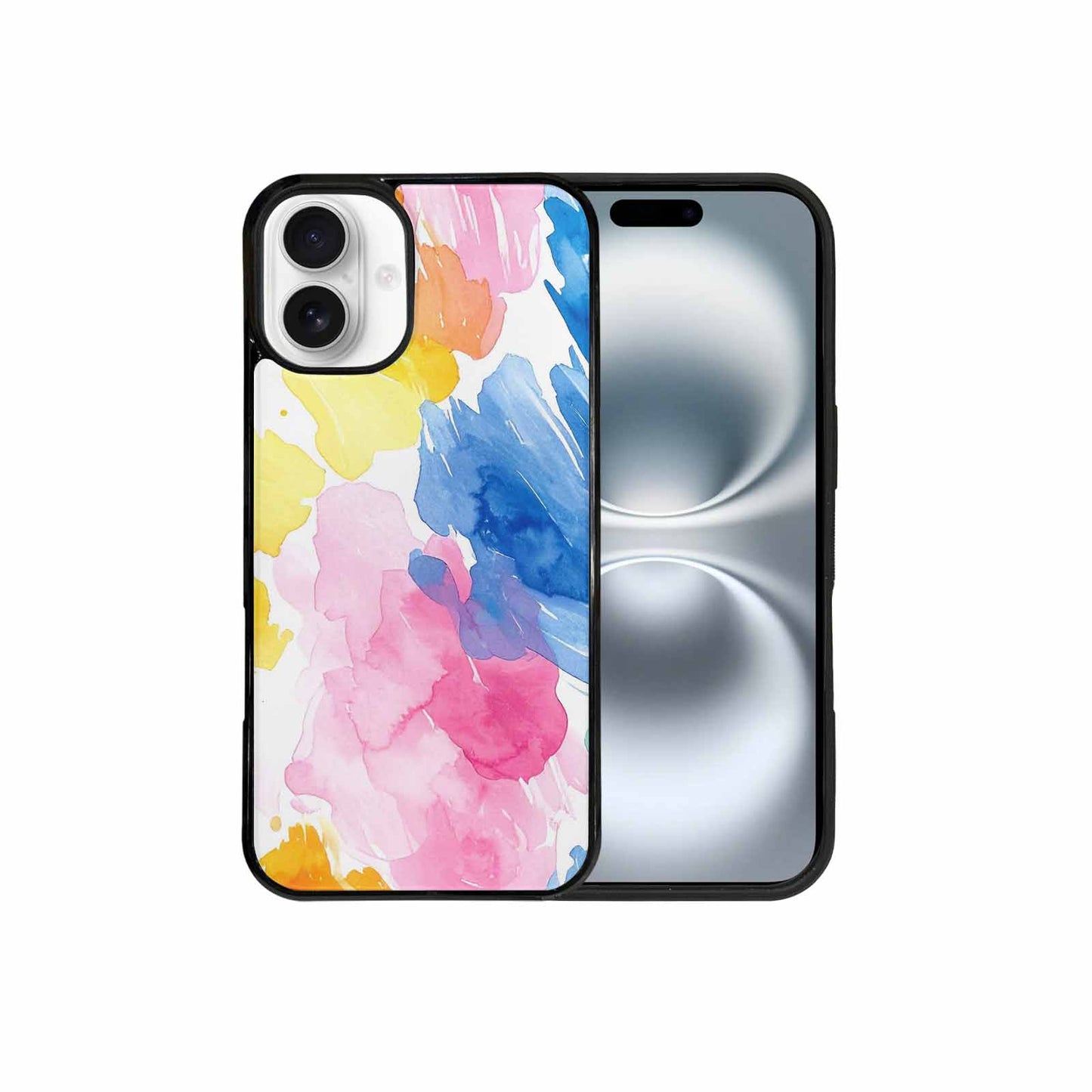 iPhone 16 Plus Case — Trans Strong Watercolor Seamless Pattern Vibrant, Custom Made Phone Cover