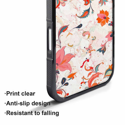 iPhone 17 Pro Case — Marble Floral, Unique Phone Case Design
