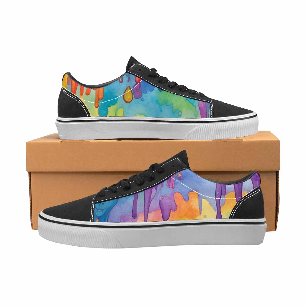 WOMEN'S Aliens  Tie Dye Lace-Up Canvas Dreamcore Shoes