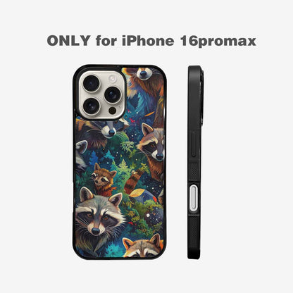 iPhone 16 Pro Max Case — Raccoon Bandit Raccoon Bandit Pattern Hundreds, Custom Made Phone Cover