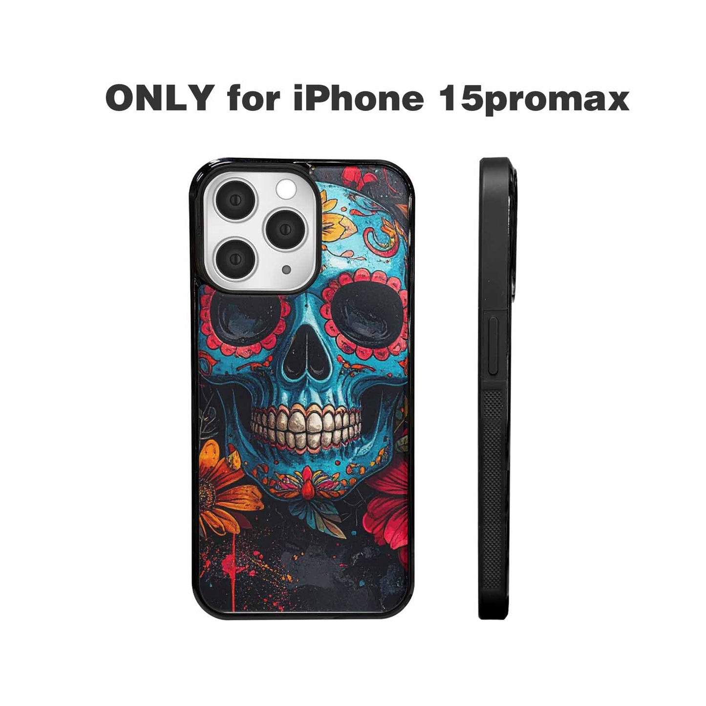 iPhone 15 Pro Max Case — Graffiti Skull Art Seamless Pattern Vibrant, Custom Made Phone Cover