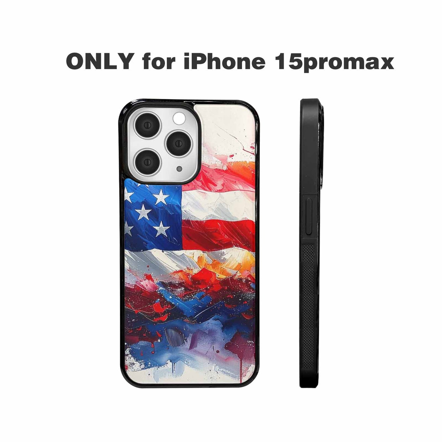 iPhone 15 Pro Max Case — Usa Flag Stars And Stripes Art, Custom Print Case Cover