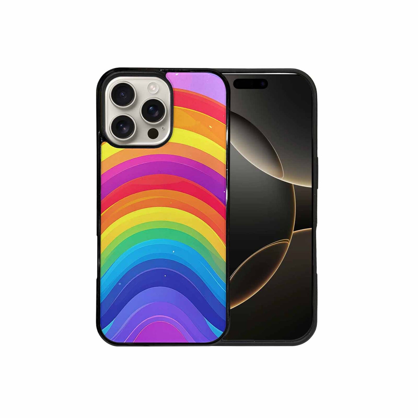 iPhone 16 Pro Max Case — Rainbow Pride, Personalized Phone Case