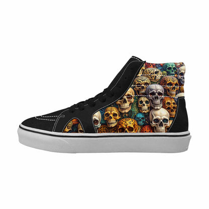 MEN'S Skulls  Animal Print High Top Canvas Cottagecore Custom Sneakers