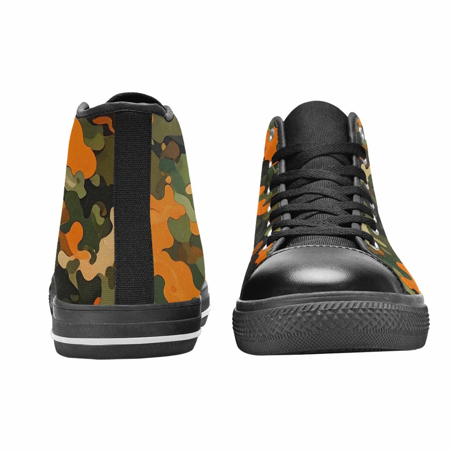 MEN'S Military Camouflage Blotch High Top Canvas Surreal Custom Sneakers