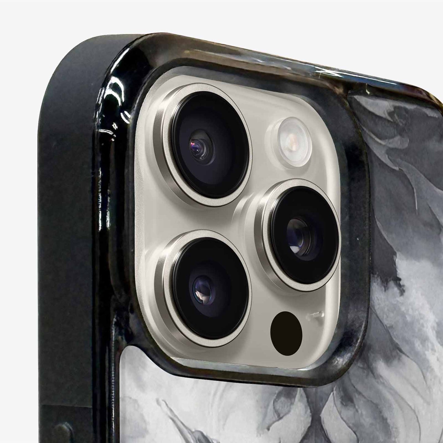 iPhone 16 Pro Max Case — Tie Dye Black And Gray Blended, Custom Printed Phone Case