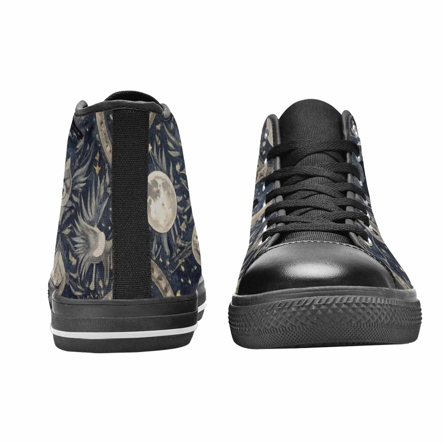 WOMEN'S Wolves Everywhere Collage High Top Canvas Surreal Custom Shoes