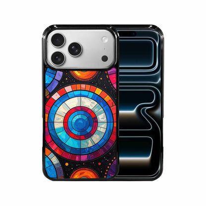 iPhone 17 Pro Max Case — Iridescent Fantasy Sun Original Art, Custom Designed Case Cover