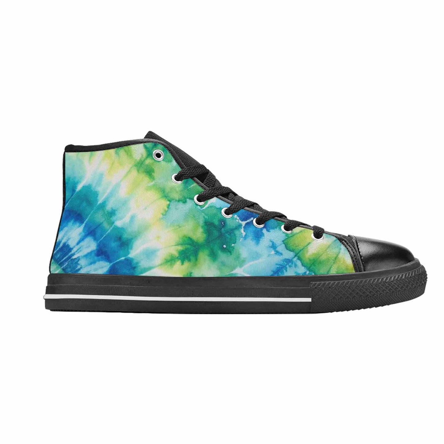 MEN'S Tie Dye Swirl High Top Canvas Dark Academia Shoes
