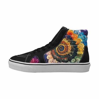WOMEN'S Tie Dye High Top Canvas Original Design Dreamcore Custom Canvas Shoes