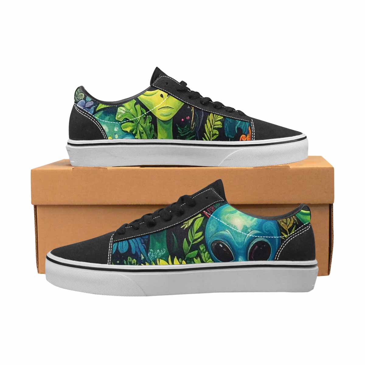 WOMEN'S Aliens Lace-Up Canvas Dreamlike Custom Shoes