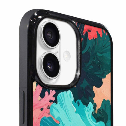 iPhone 17 Case — Camo Coral Turquoise Camo, Customized Protective Case