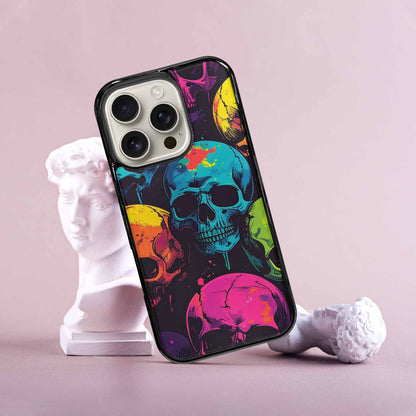 iPhone 16 Pro Case — 1000s Of Skulls Digital Camo Drip, Custom Made Phone Cover
