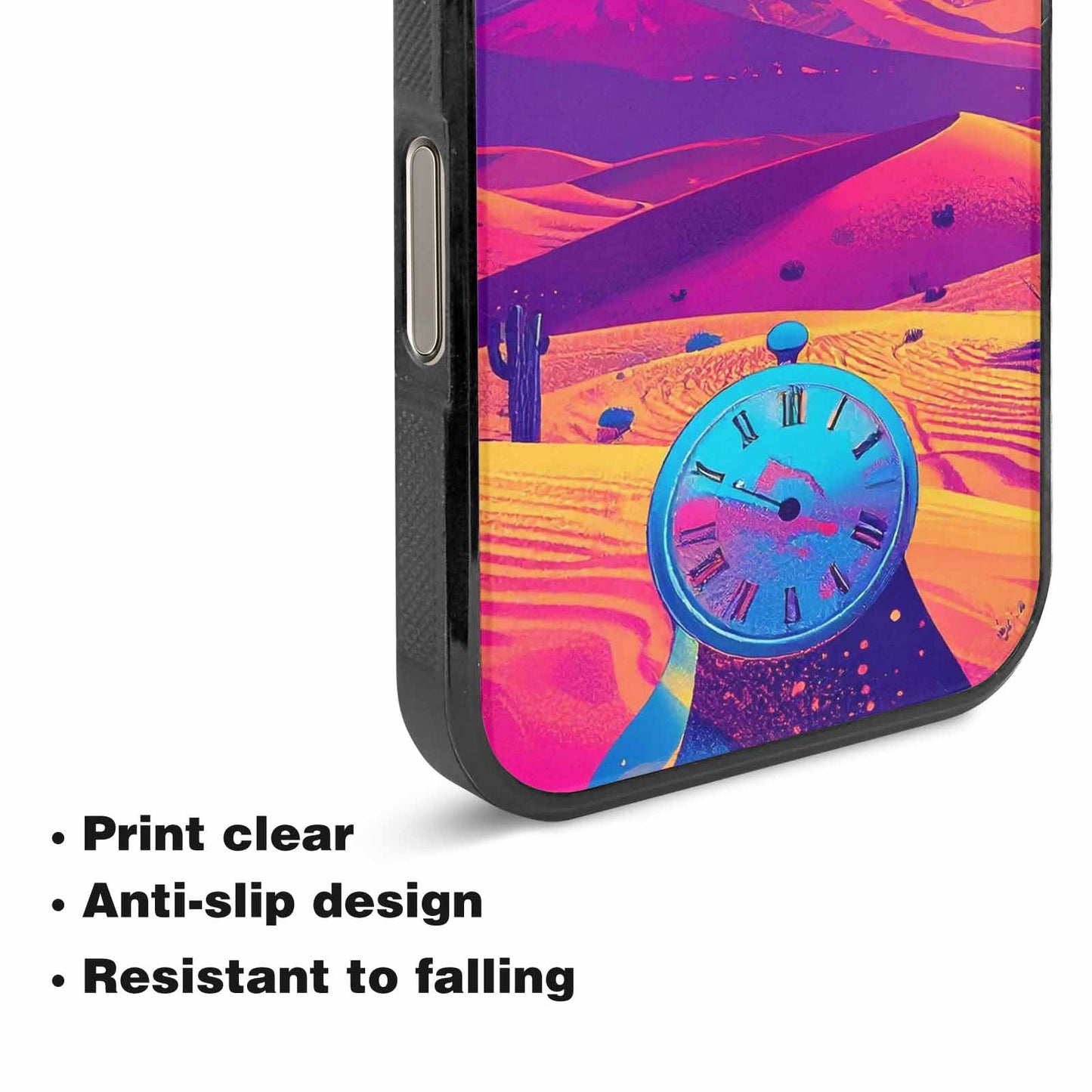 iPhone 16 Pro Case — I Surrealist Dreamscape Pattern Melting Clocks, Custom Made Phone Cover