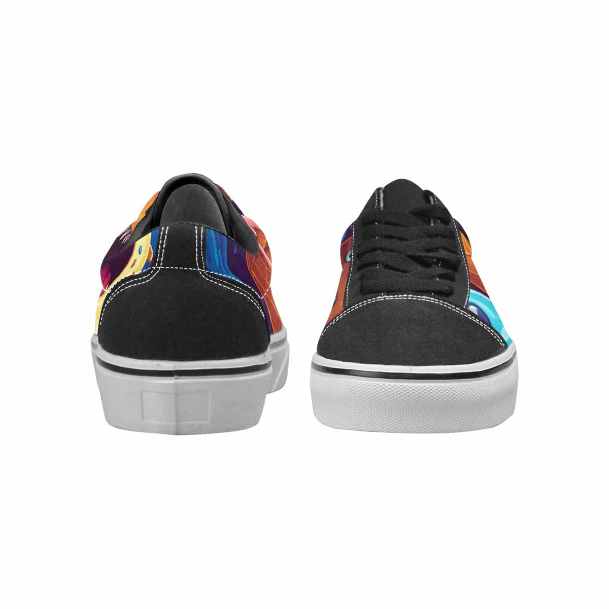 WOMEN'S Melting Ice Cream Monster Lace-Up Canvas Melting Art Custom Sneakers